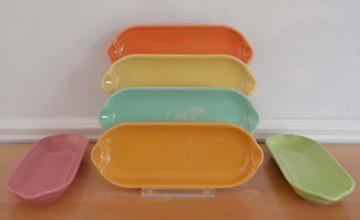 Fiestaware relish tray sale