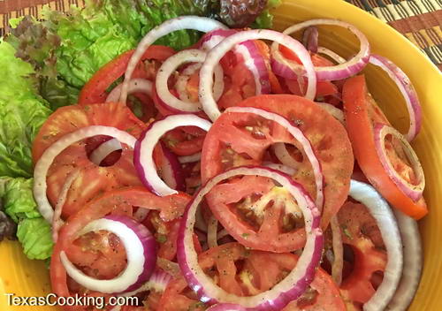 Sliced Tomato and Onion Salad