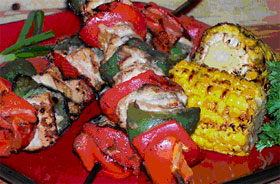 Grilled Dijon-Chicken Kabobs